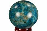 Bright Blue Apatite Sphere - Madagascar #121858-1